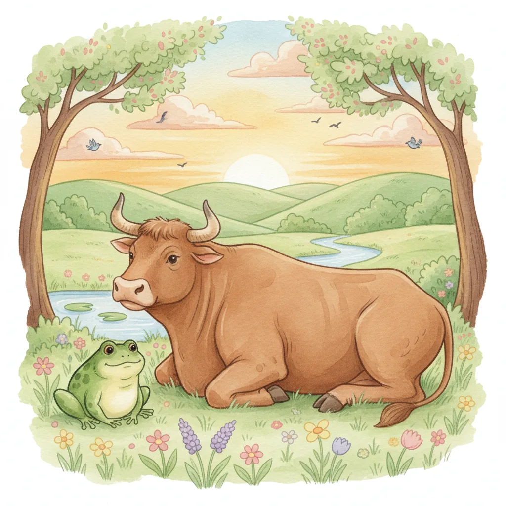 La Grenouille qui se veut faire aussi grosse que le Bœuf