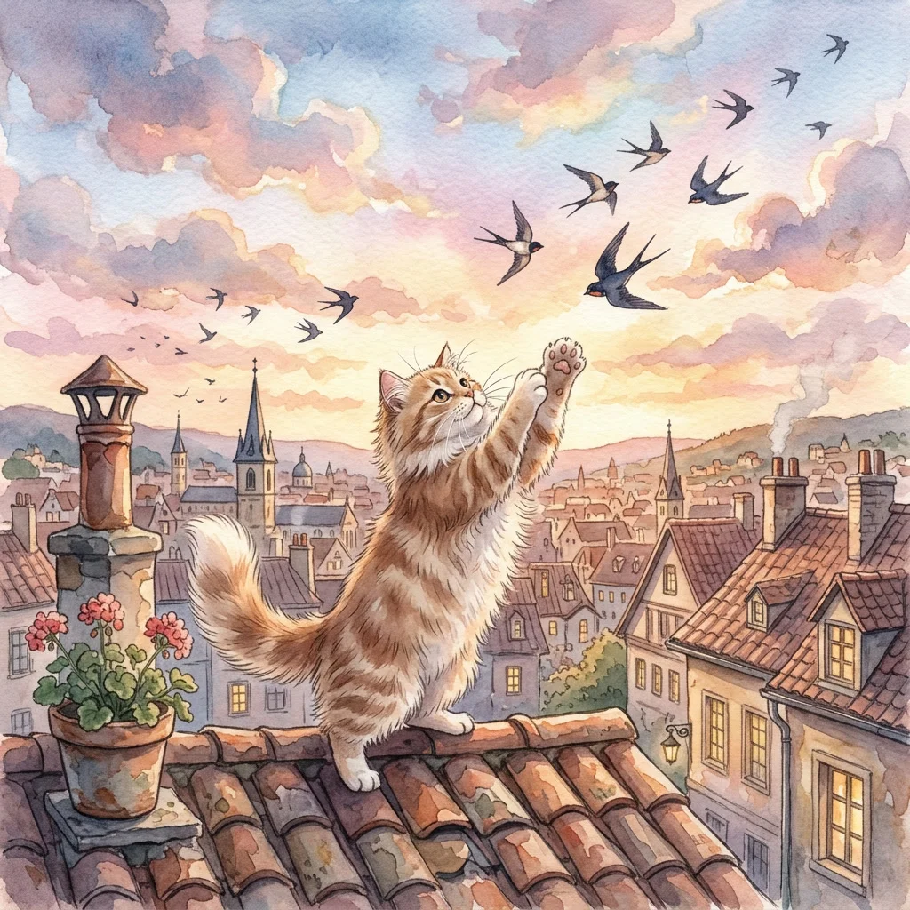 Le chat qui voulait voler